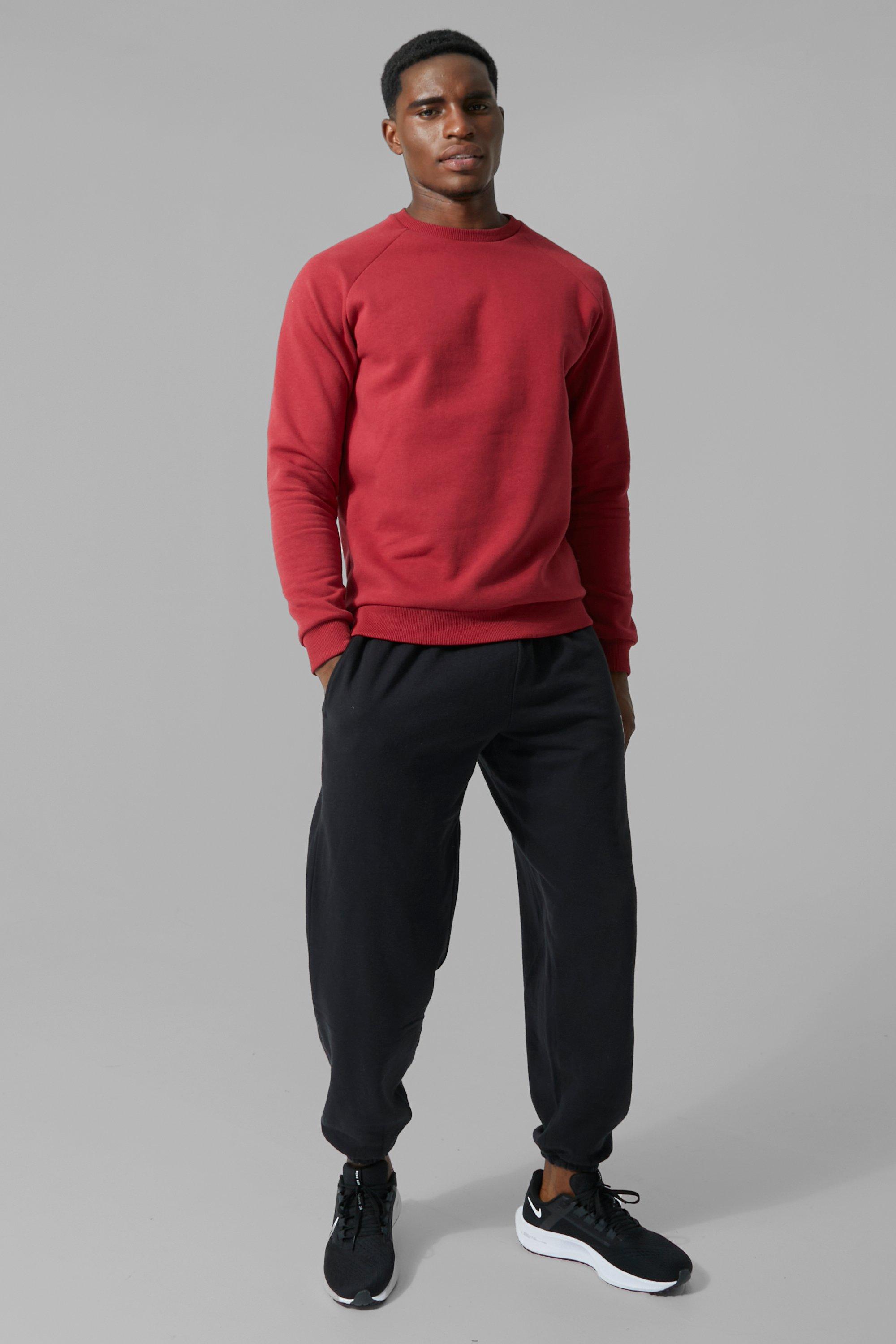 Man Active Gym Raglan Sweater boohoo DK